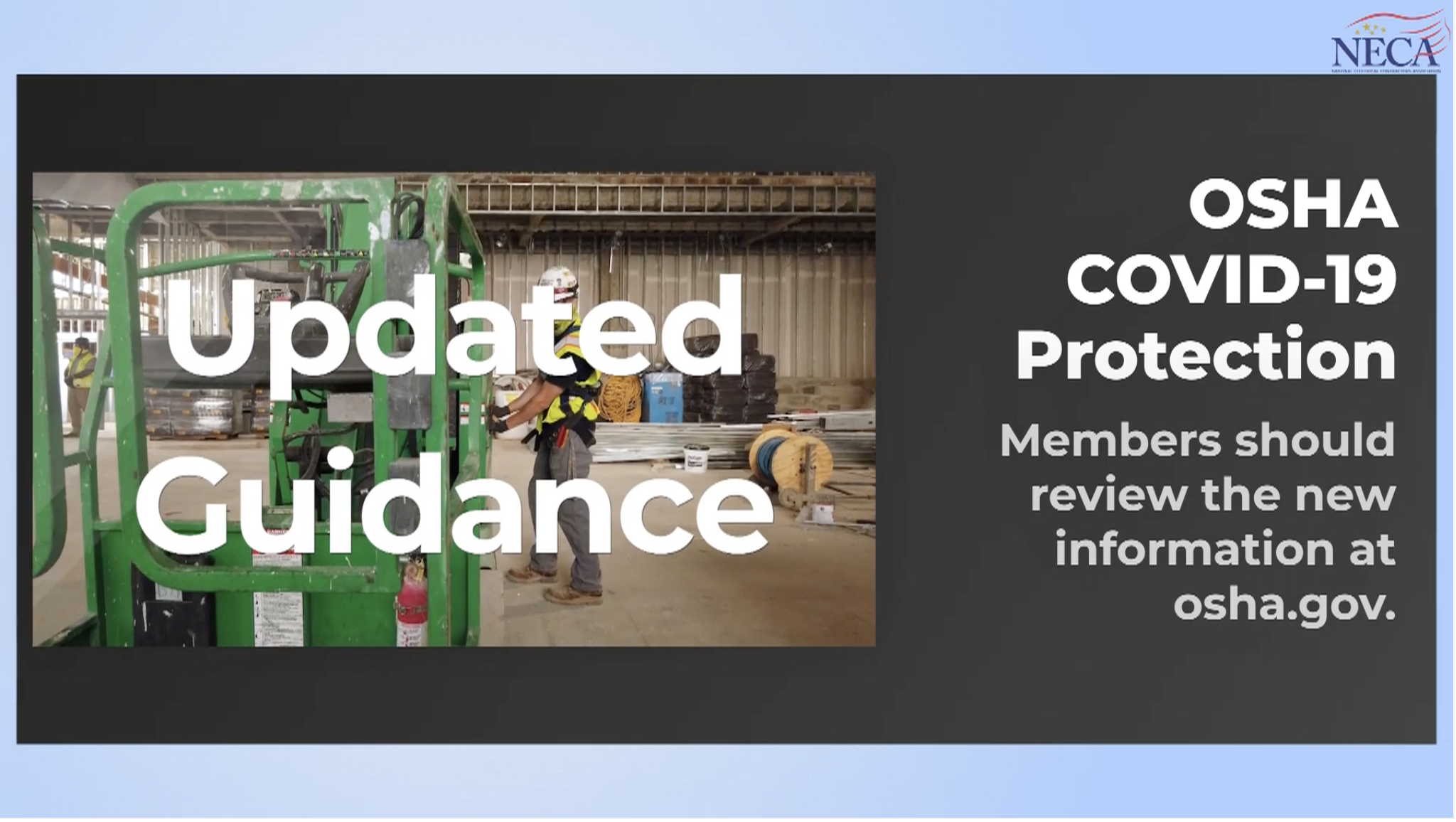 NECA eSafetyLine September 2021 Safety Minute